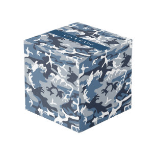 Cubo Camuflaje Azul Nieve de Invierno Personaliza tu no