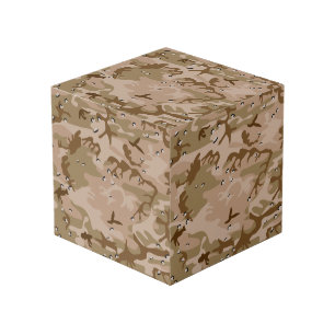 Cubo Camuflaje del desierto con guijarros, militares, e