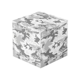Cubo Camuflaje gris de nieve en invierno, ejército, ejé