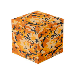 Cubo Camuflaje naranja, militar, ejército