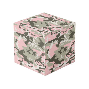 Cubo Camuflaje rosa y verde, militar, militar
