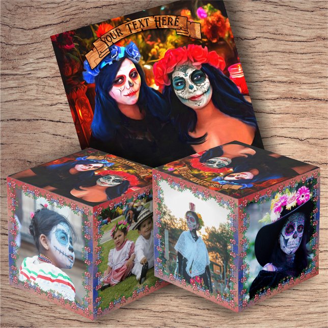 Cubo Catrinas de Vallarta con flores y velas 1718 (Subido por el creador)