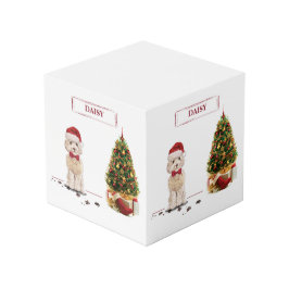 Cubo Champán Cockapoo Navidades graciosos perro con árb