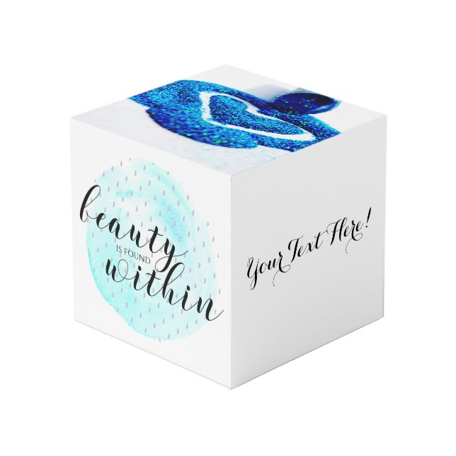 Cubo Cita de belleza acuarela (Angulo Anverso)