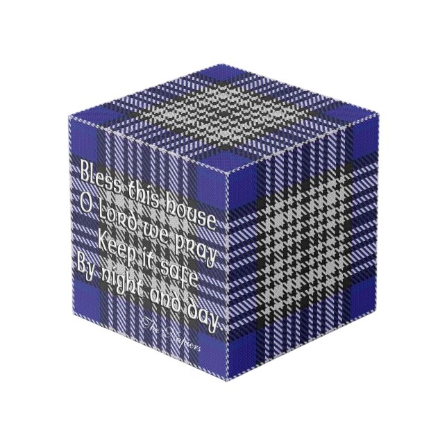 Cubo Clan Napier Tartan House Blessing (Angulo Anverso)