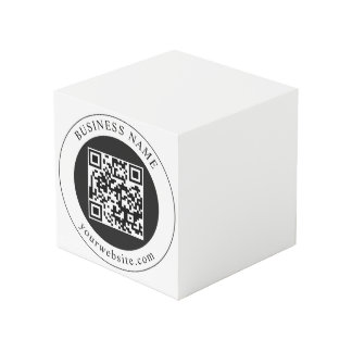 Cubo Código QR con nombre de empresa editable