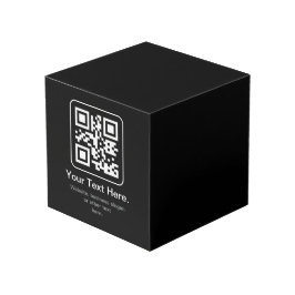 Cubo Código QR escaneable moderno | Negro, blanco y gri