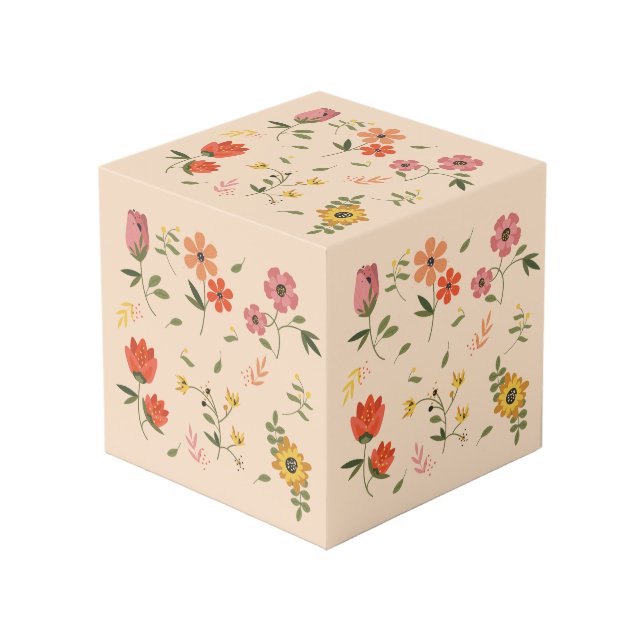 Cubo colección de flores (Angulo Anverso)