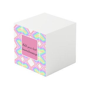 Cubo Color del agua del arcoiris añadir nombre mensaje 