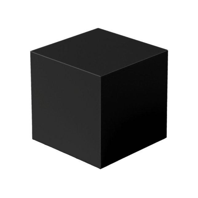 Cubo Color sólido negro (Angulo Anverso)