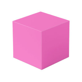 Cubo Color sólido neón rosado | Clásica