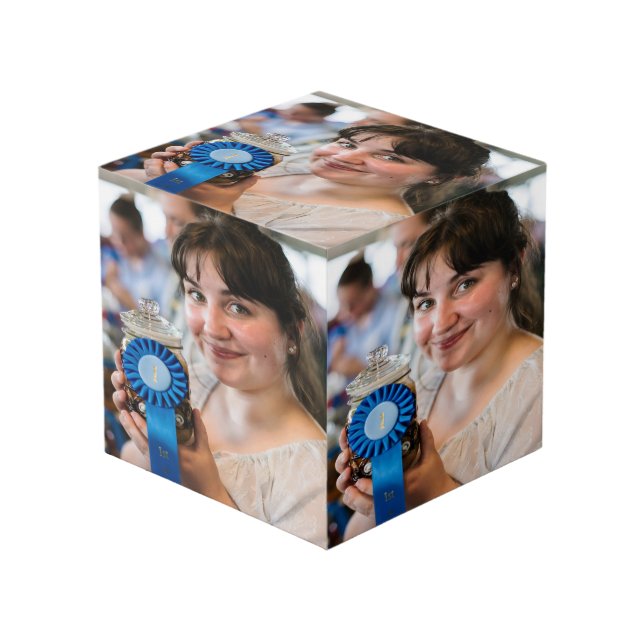 Cubo Concurso de Conservas Feria Foto Personalizar (Angulo Anverso)
