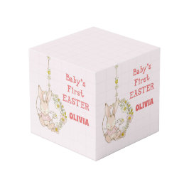 Cubo Conejo chica de Pascua en la flor