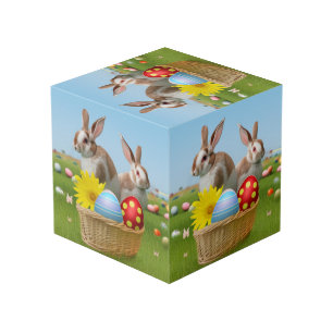 Cubo Conejo de Pascua para un ánimo positivo