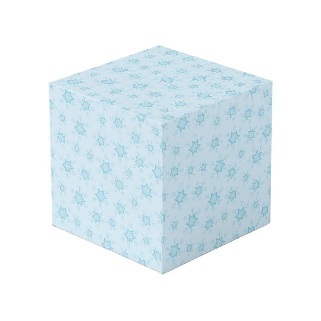 Cubo Copos de nieve, hielo azul, helados de nieve, niev (Angulo Anverso)