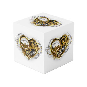 Cubo Corazón de vapor con un manómetro