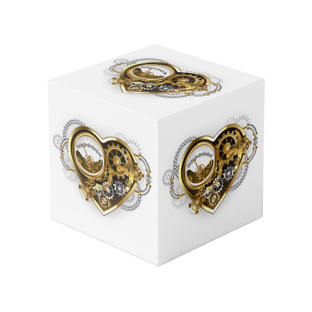 Cubo Corazón de vapor con un manómetro (Angulo Anverso)