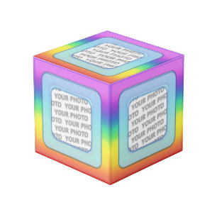 Cubo Cuadrado en cuadro cuadrado de color III + tu foto