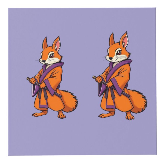 Cubo Cute Japanese Samurai Squirrel (Parte superior)