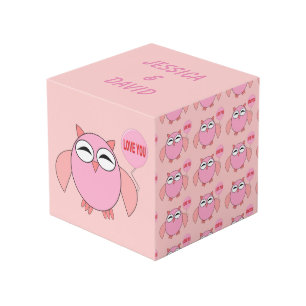 Cubo Cute Pink Love You Owen Personalizado Foto Cube