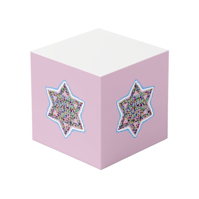 Cubo David Star made with Gemstones (Angulo Anverso)