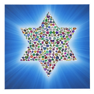 Cubo David Star made with Gemstones in All Colors