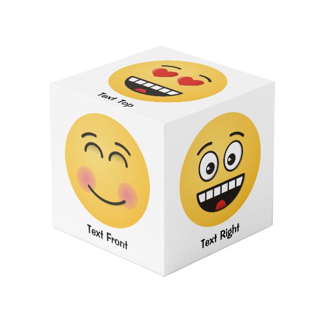 Cubo de emoticonos (Angulo Anverso)