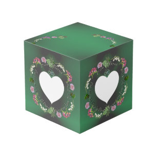 Cubo de foto de 4to aniversario de Fruit & Floral
