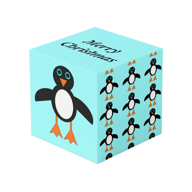 Cubo de foto Personalizado de Penguin (Angulo Anverso)