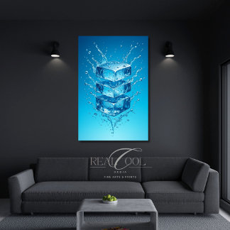Cubo de Hielo Flotante Salpicadura – Arte Digital 