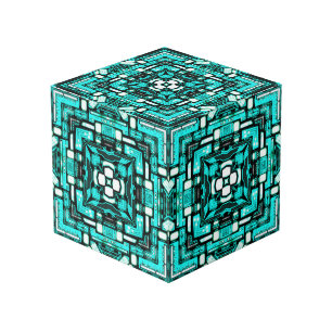 Cubo de imaginación de Neon-Cyan