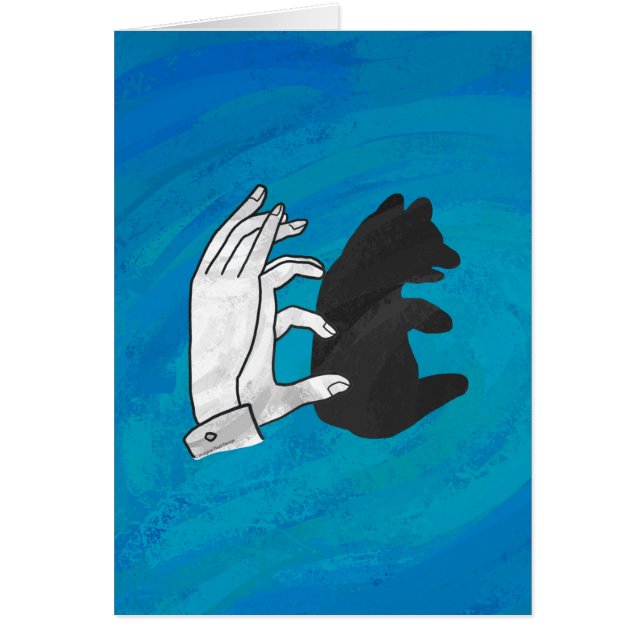 Cubo De Oso Sombra Sobre Azul (Frente)