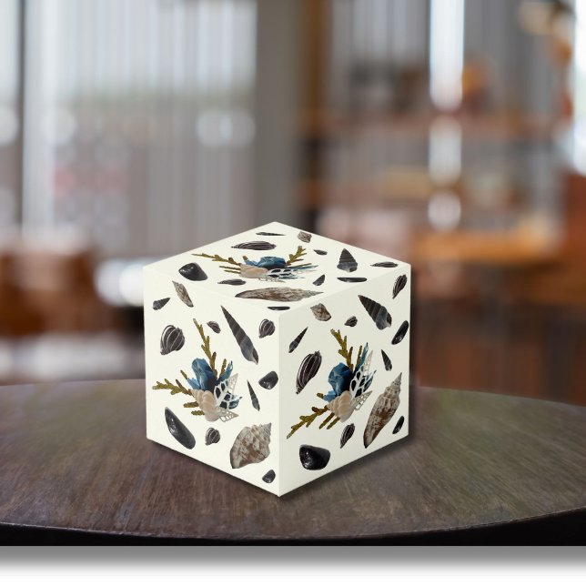 Cubo Decoración costera para estantes baño en el dormit (Coastal decor for shelves home bedroom bathroom in the form of a photo cube)