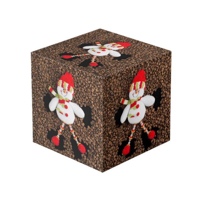 Cubo Decoración de los navidades de snowman (Angulo Anverso)