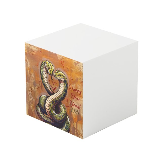 Cubo Deseos de Año Nuevo por la serpiente de madera 202 (Angulo Anverso)