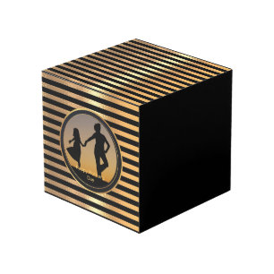 Cubo Desgarrador gradiente Purpurina dorado Feliz Día d