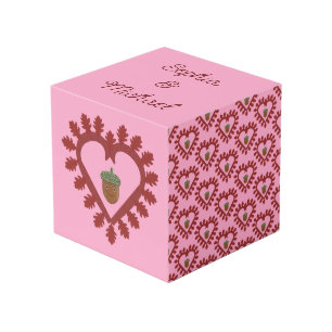 Cubo Día de San Valentín Corazón de Amor Bellota Nombre
