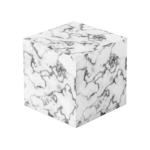 Cubo Diseño de mármol blanco -