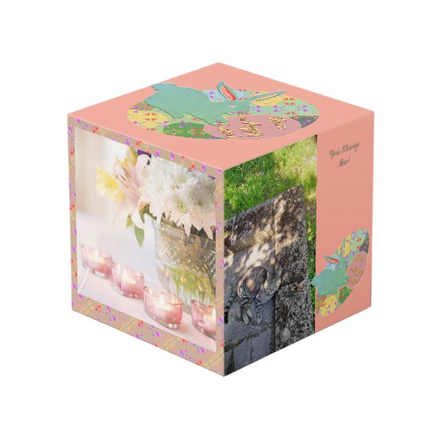Cubo Easter Bunny Rose Eggs Photo Cube (Angulo Anverso)