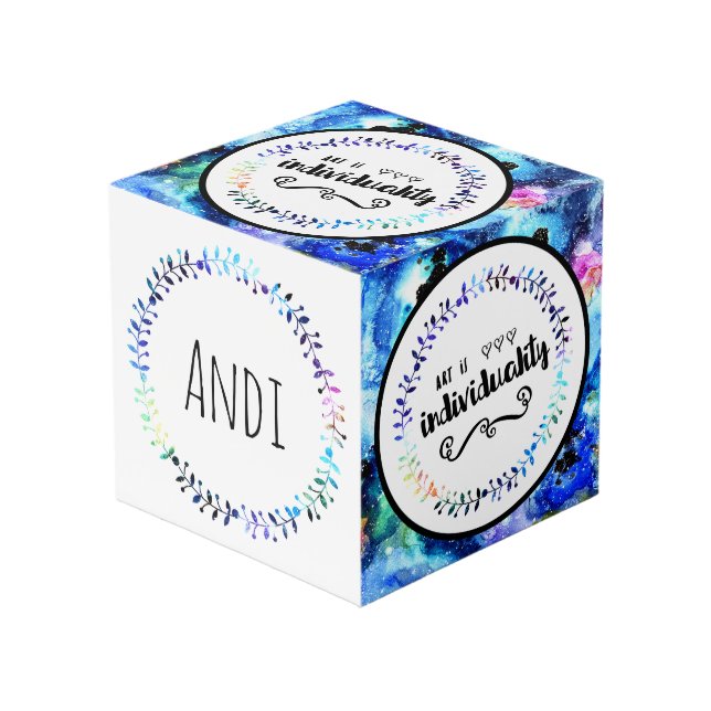 Cubo El arte es individualidad (Angulo Anverso)