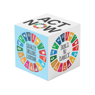 Cubo El clima. Objetivos mundiales de desarrollo sosten