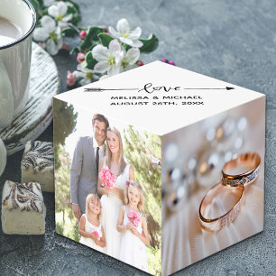 Cubo Escritura de amor con nombres personalizados y fot