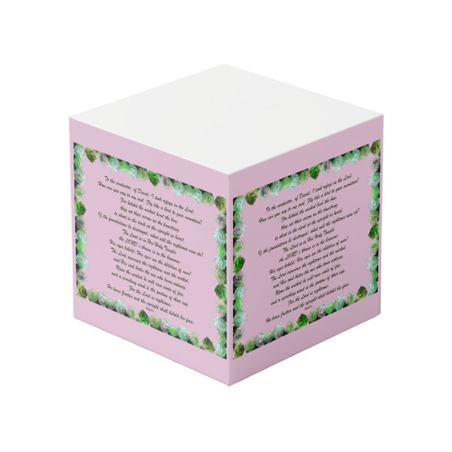 Cubo Escritura, Salmo 11, Verso de la Biblia, (Angulo Anverso)