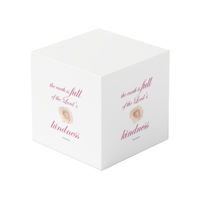 Cubo Escritura, Salmo 33, Rosa Blanca De Amabilidad Com (Angulo Anverso)