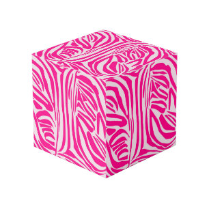 Cubo Estampado de cebra rosa