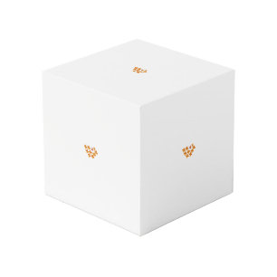 Cubo Estilo decorativo, Naranja torpe, rojo cornell
