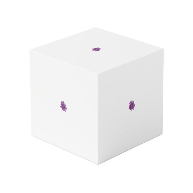 Cubo Estilo Giratorio, berenjena ligera, cedro blanquea (Angulo Anverso)