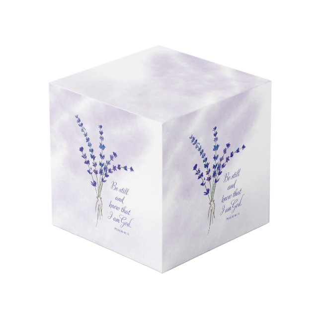 Cubo Estímulo cristiano Lavanda con Escrituras  (Angulo Anverso)