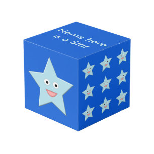 Cubo Estrella de la celebración azul brillante Personal