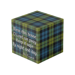 Cubo Familia Campbell escocesa Tartan House Blessing